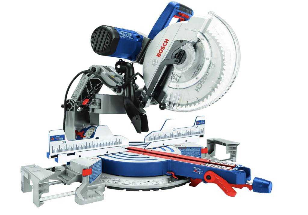 Bosch Power Tools - Sliding compound miter saw with dual bevel, 12-inch blade, and 60-tooth saw blade, 15 amps, GCM12SD
